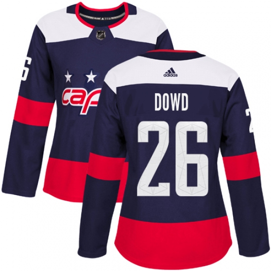 Women's Adidas Washington Capitals #26 Nic Dowd Authentic Navy Blue 2018 Stadium Series NHL Jersey - Ujersey