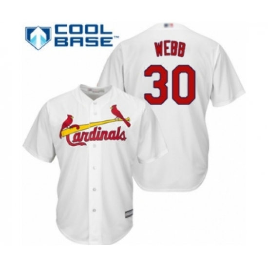 Youth St. Louis Cardinals #30 Tyler Webb Authentic White Home Cool Base Baseball Player Jersey - Ujersey