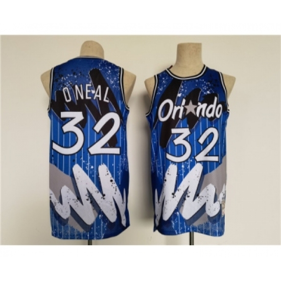 Men's Orlando Magic #32 Shaquille O'Neal Blue Throwback basketball Jersey - Ujersey
