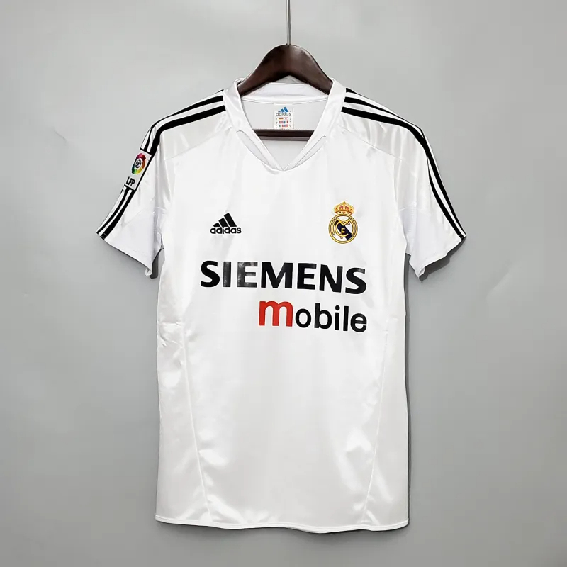 Real Madrid Retro Jersey Home Custom Soccer Shirt 2004-05 - ujerseystore