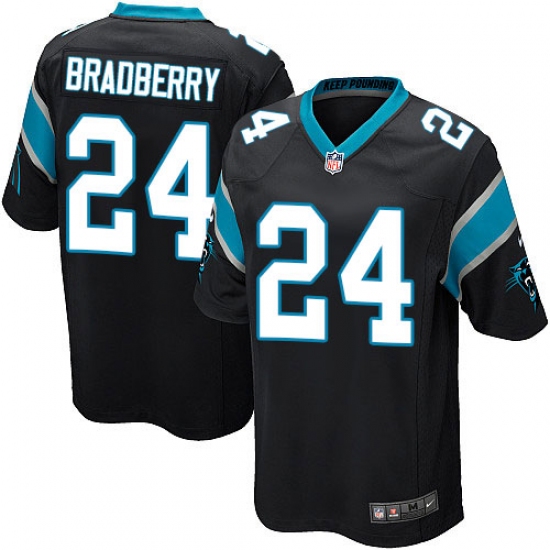 Men's Nike Carolina Panthers #24 James Bradberry Game Black Team Color NFL Jersey - Ujersey
