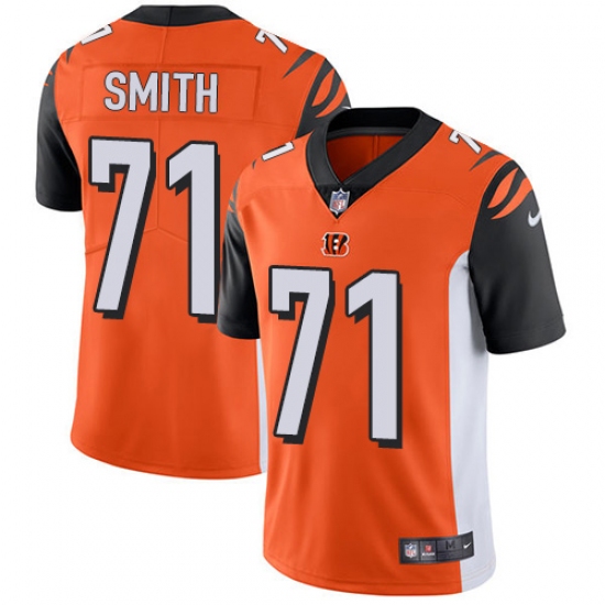 Men's Nike Cincinnati Bengals #71 Andre Smith Vapor Untouchable Limited Orange Alternate NFL Jersey - Ujersey
