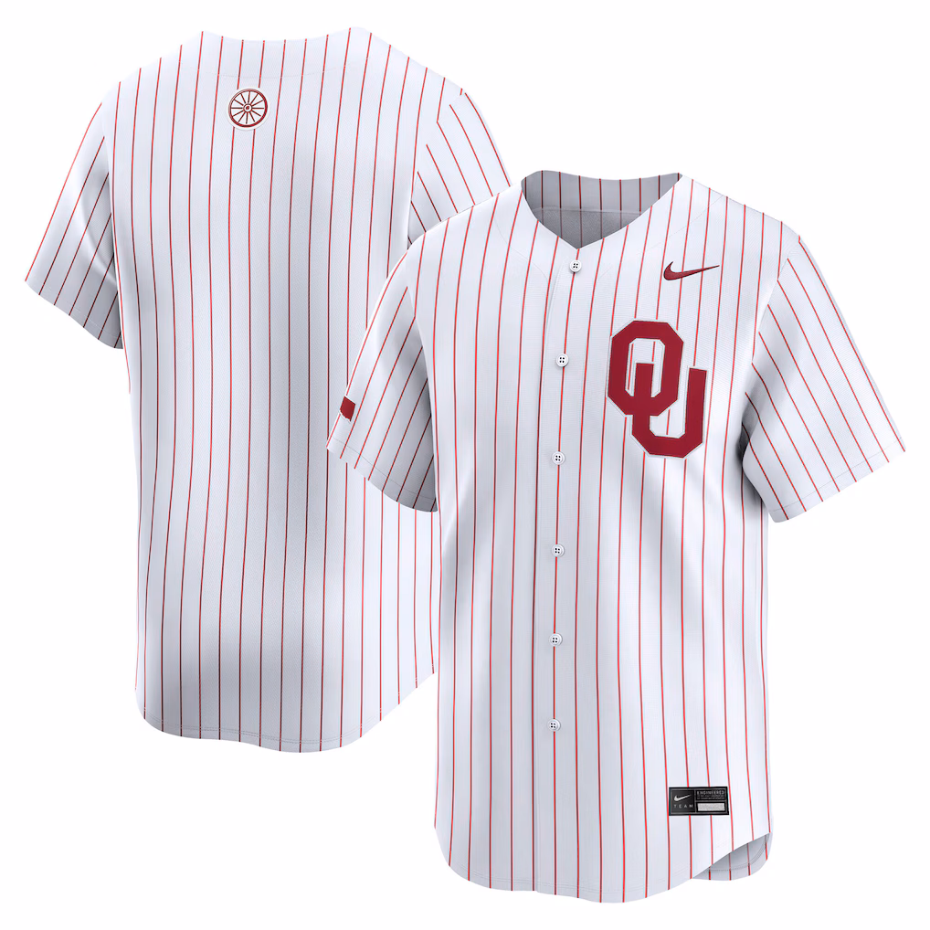 Men's Nike White Oklahoma Sooners Baseball Limited Jersey