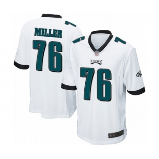 Men's Philadelphia Eagles #76 Shareef Miller Game White Football Jersey - Ujersey