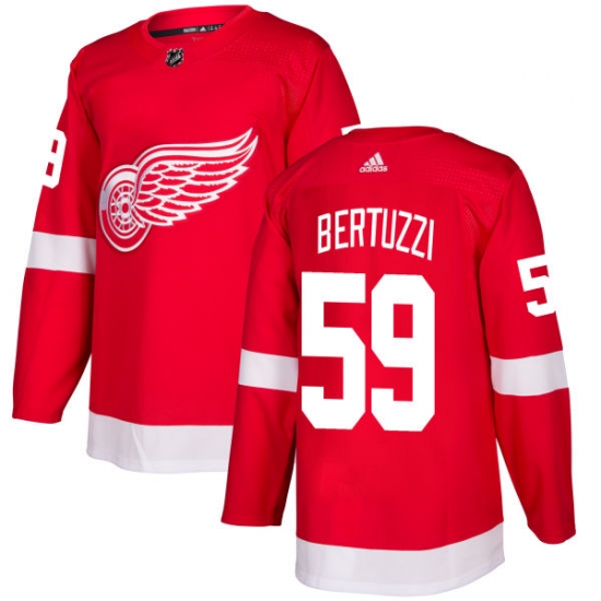 Men's Adidas Detroit Red Wings #59 Tyler Bertuzzi Premier Red Home NHL Jersey - Ujersey