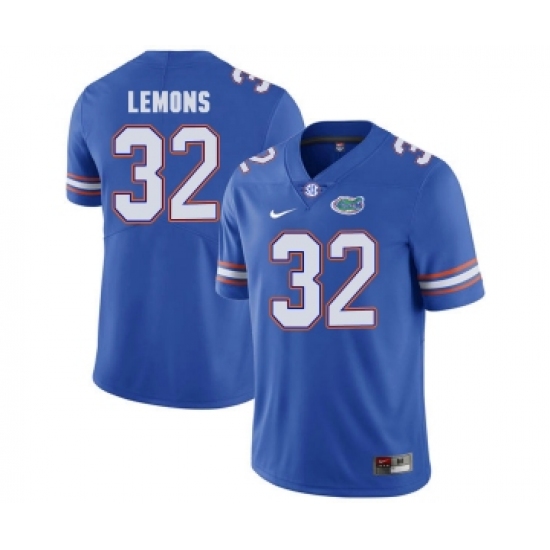Florida Gators 32 Adarius Lemons Blue College Football Jersey