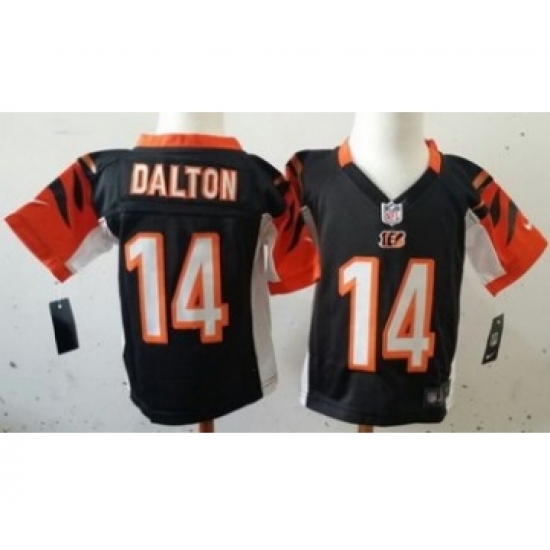 Nike Cincinnati Bengals #14 Andy Dalton Black Toddlers Jersey - Ujersey