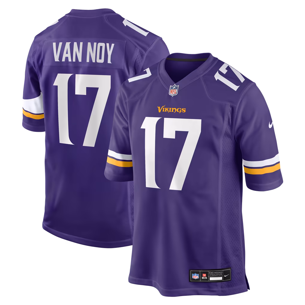 Men's Minnesota Vikings Kyle Van Noy Nike Purple Team Game Jersey - Ujersey Shop