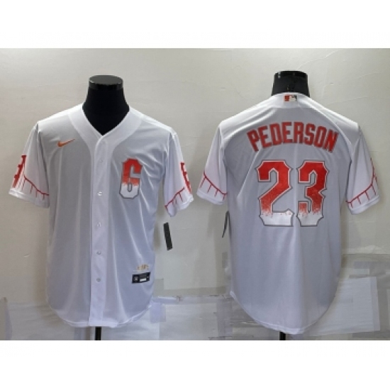 Men's San Francisco Giants #23 Joc Pederson White 2021 City Connect Stitched Cool Base Nike Jersey - Ujersey