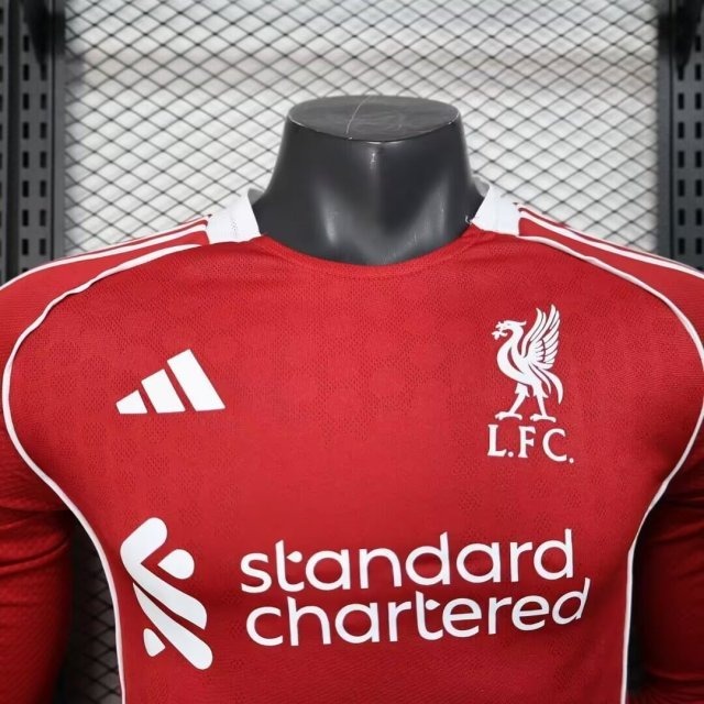 Liverpool Football Jersey Home Long Sleeve Shirt 2025/26