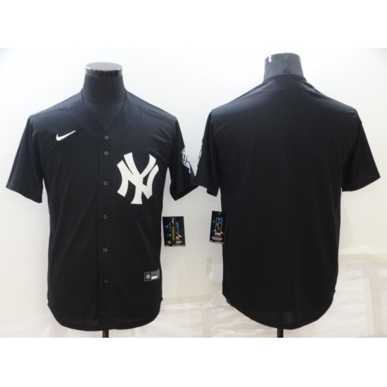 Men's Nike New York Yankees Blank Black Alternate Stitched Baseball Jersey - Ujersey
