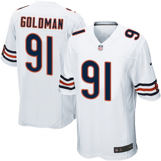 Men's Nike Chicago Bears #91 Eddie Goldman Game White NFL Jersey - Ujersey