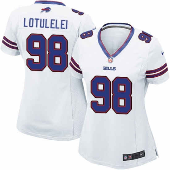Women's Nike Buffalo Bills #98 Star Lotulelei Game White NFL Jersey - Ujersey