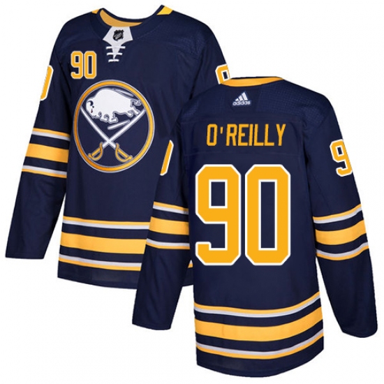 Men's Adidas Buffalo Sabres #90 Ryan O'Reilly Authentic Navy Blue Home NHL Jersey - Ujersey