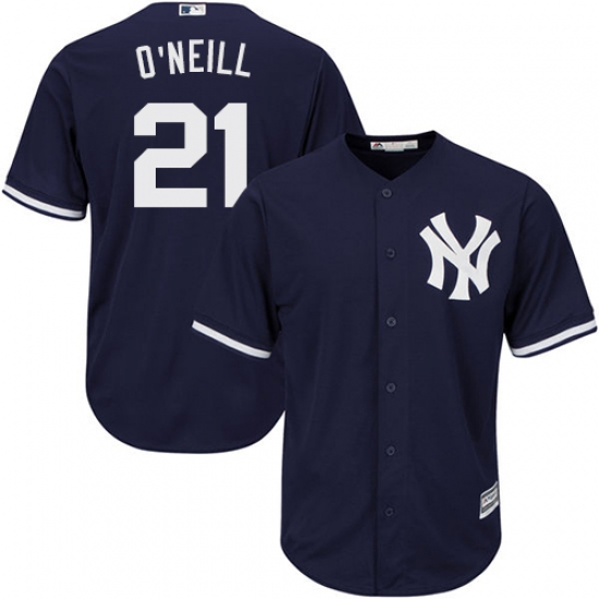 Youth Majestic New York Yankees #21 Paul O'Neill Authentic Navy Blue Alternate MLB Jersey - Ujersey