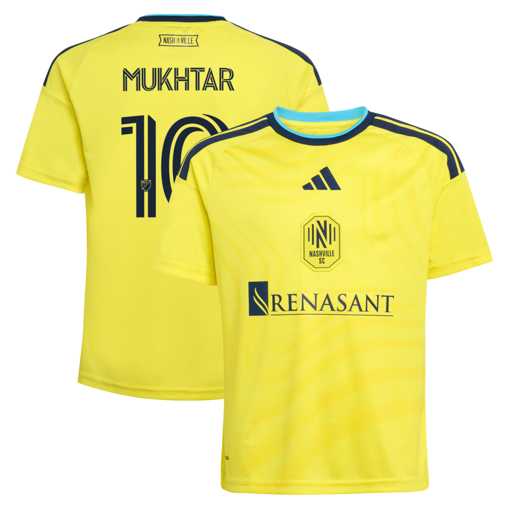 Youth Nashville SC Hany Mukhtar adidas Yellow 2026 The Reverb Kit Replica Jersey - Ujersey