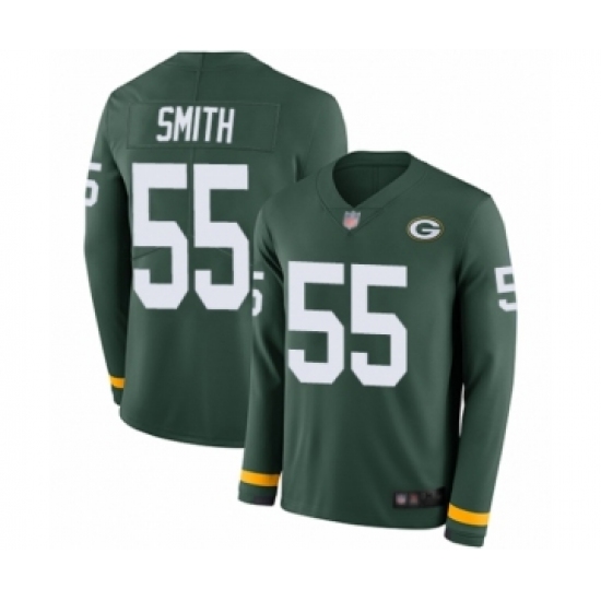 Youth Green Bay Packers #55 Za'Darius Smith Limited Green Therma Long Sleeve Football Jersey - Ujersey