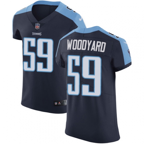Men's Nike Tennessee Titans #59 Wesley Woodyard Navy Blue Alternate Vapor Untouchable Elite Player NFL Jersey - Ujersey