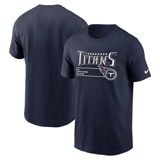 Men's Tennessee Titans Navy Division Essential T Shirt - Ujersey