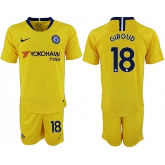 Chelsea #18 Giroud Away Soccer Club Jersey