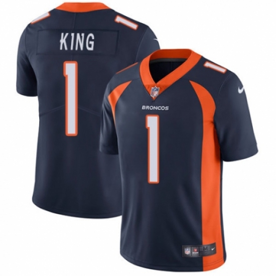Men's Nike Denver Broncos #1 Marquette King Navy Blue Alternate Vapor Untouchable Limited Player NFL Jersey - Ujersey