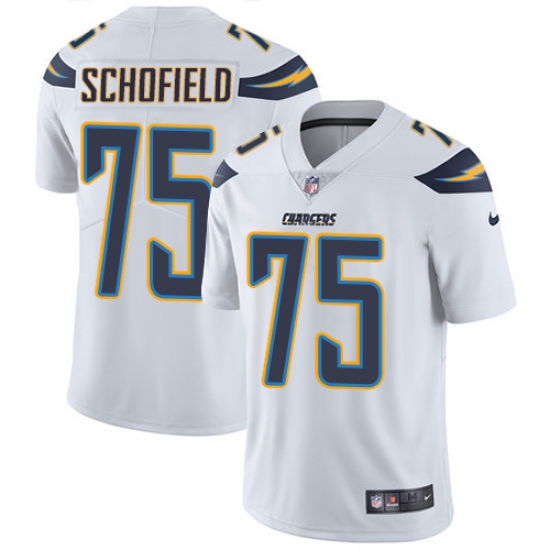 Youth Nike Los Angeles Chargers #75 Michael Schofield White Vapor Untouchable Limited Player NFL Jersey - Ujersey
