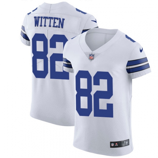 Men's Nike Dallas Cowboys #82 Jason Witten Elite White NFL Jersey - Ujersey