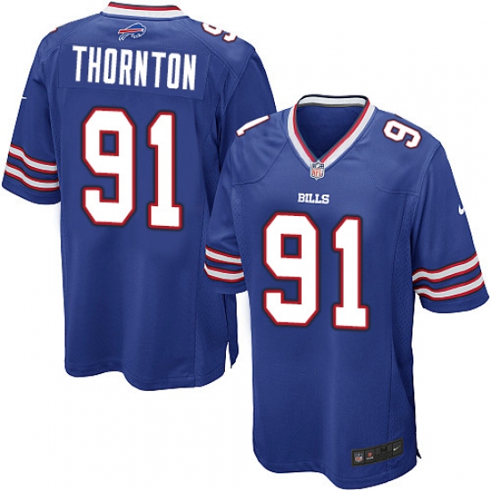 Men's Nike Buffalo Bills #91 Cedric Thornton Game Royal Blue Team Color NFL Jersey - Ujersey