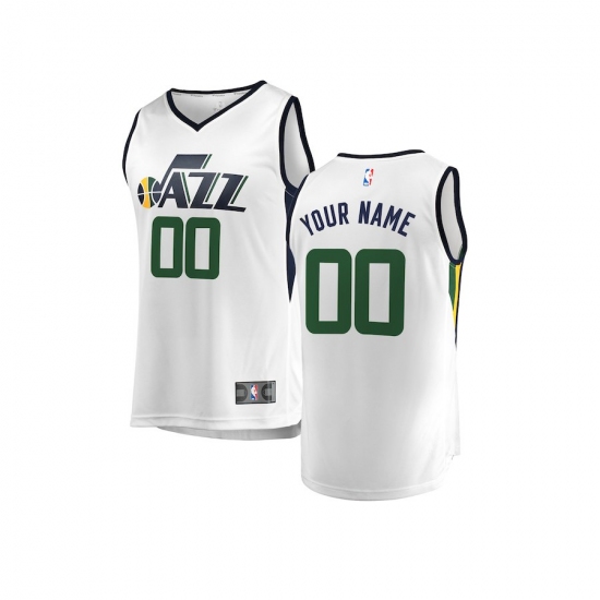 Youth Utah Jazz Fanatics Branded White Fast Break Custom Replica Jersey - Association Edition - Ujersey