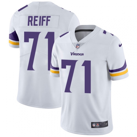 Men's Nike Minnesota Vikings #71 Riley Reiff White Vapor Untouchable Limited Player NFL Jersey - Ujersey