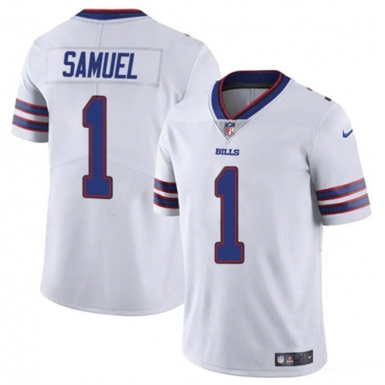 Men's Buffalo Bills #1 Curtis Samuel White Vapor Untouchable Limited Football Stitched Jersey - Ujersey