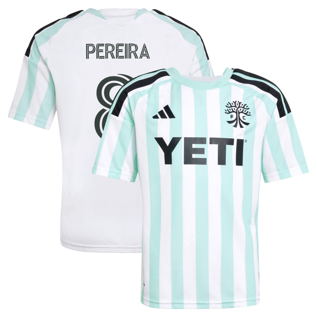 Youth Austin FC Daniel Pereira adidas White 2026 The Rooted Kit Replica Jersey - Ujersey
