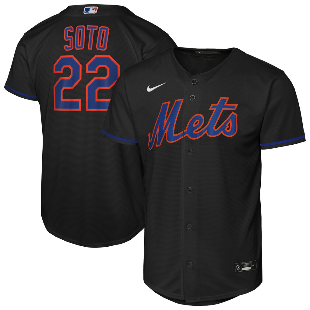 Youth New York Mets Juan Soto Nike Black Alternate Replica Jersey - ujerseystore