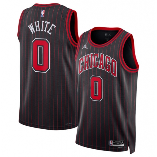 Men's Chicago Bulls #0 Coby White White 2024-25 City Edition Stitched Basketball Jersey - Ujersey