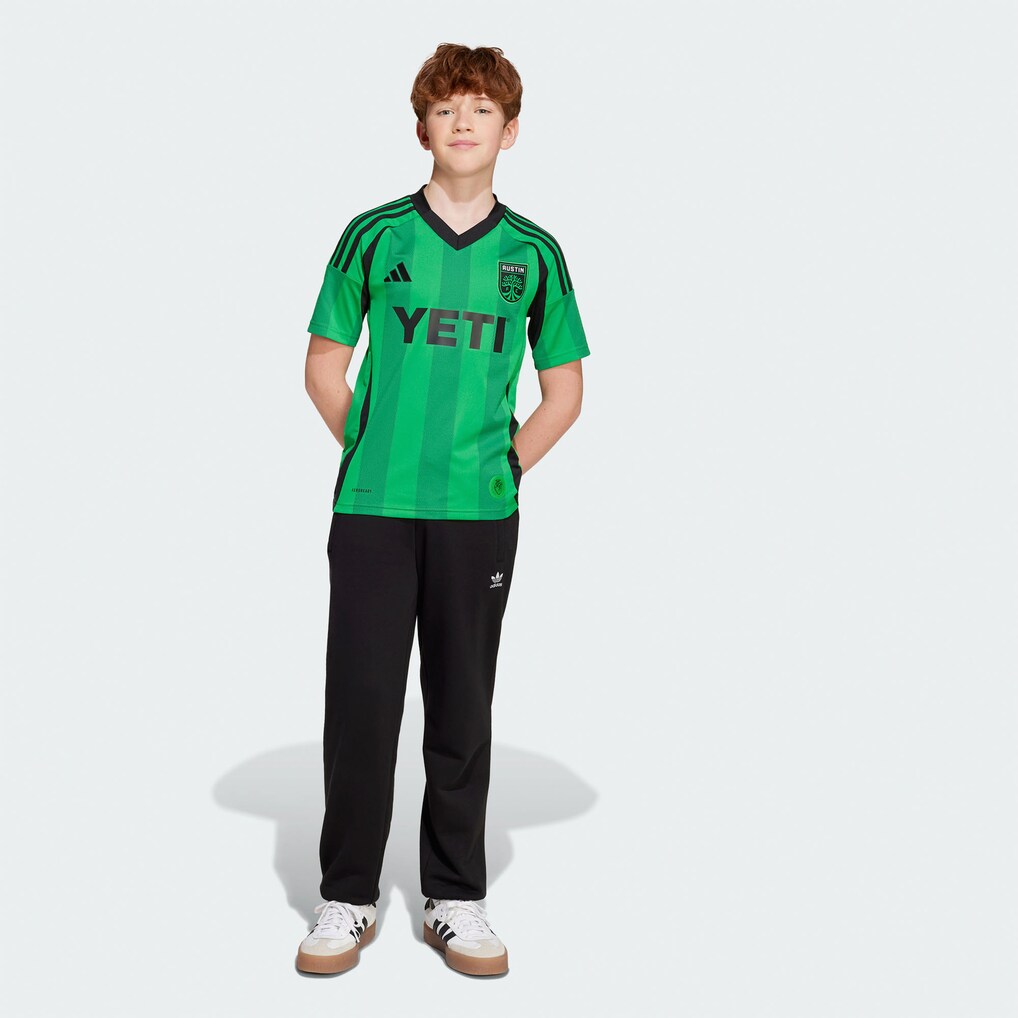 Youth Austin FC adidas Green 2025 The Heartbeat Kit Replica Jersey - Ujersey