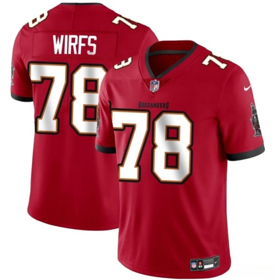 Men's Tampa Bay Buccaneers #78 Tristan Wirfs Red 2025 Vapor Limited Football Stitched Jersey - Ujersey