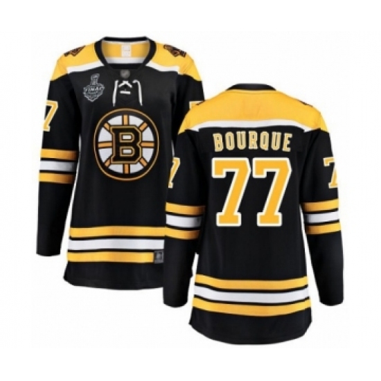 Women's Boston Bruins #77 Ray Bourque Authentic Black Home Fanatics Branded Breakaway 2019 Stanley Cup Final Bound Hockey Jersey - Ujersey