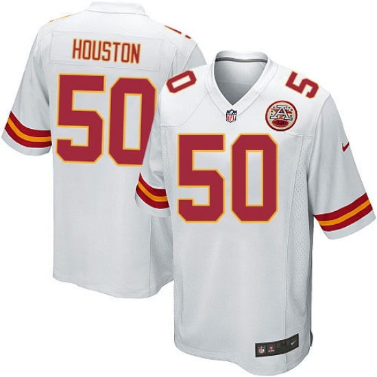 Men's Nike Kansas City Chiefs #50 Justin Houston Game White NFL Jersey - Ujersey