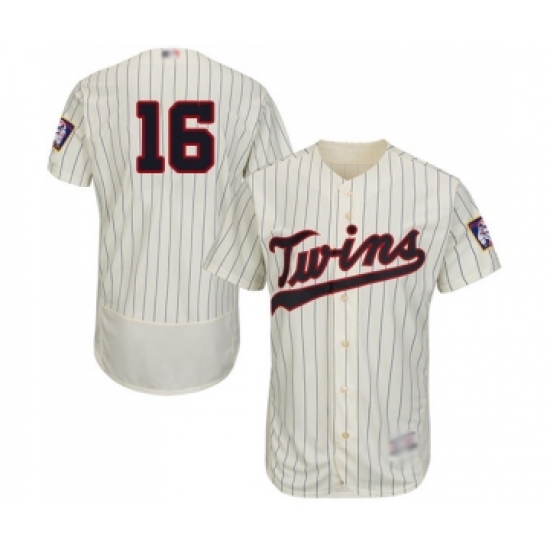 Men's Minnesota Twins #16 Jonathan Schoop Cream Alternate Flex Base Authentic Collection Baseball Jersey - Ujersey