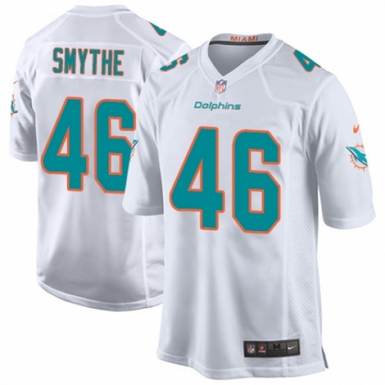 Men's Nike Miami Dolphins #46 Durham Smythe Game White NFL Jersey - Ujersey