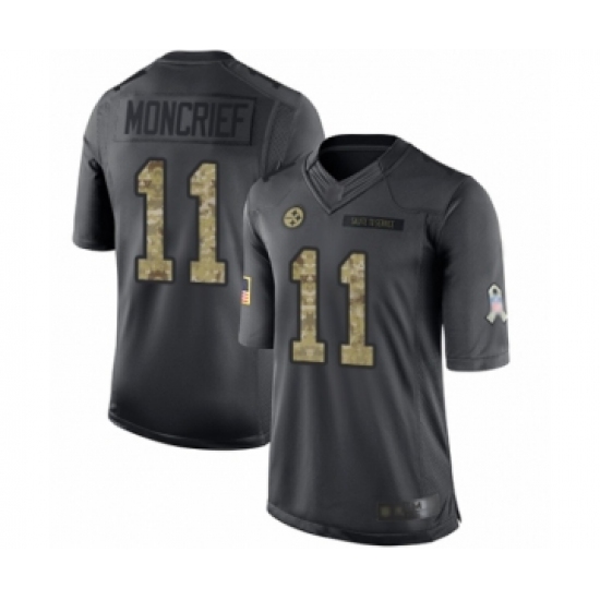 Men's Pittsburgh Steelers #11 Donte Moncrief Limited Black 2016 Salute to Service Football Jersey - Ujersey
