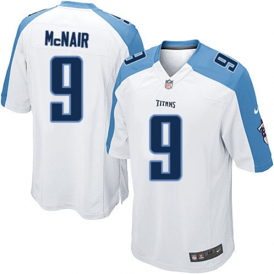 Men's Nike Tennessee Titans #9 Steve McNair Game White NFL Jersey - Ujersey