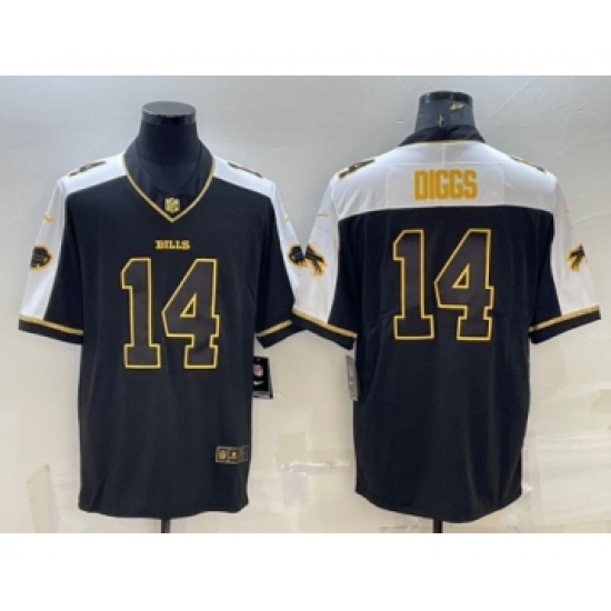 Men's Buffalo Bills #14 Stefon Diggs Black Gold Thanksgiving Vapor Untouchable Limited Stitched Jersey - Ujersey