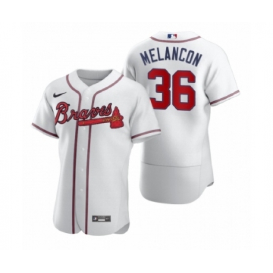 Men's Atlanta Braves #36 Mark Melancon Nike White 2020 Authentic Jersey - Ujersey