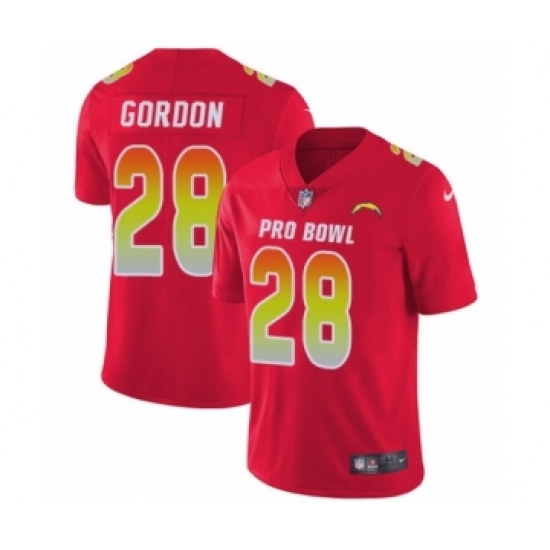Men's Nike Los Angeles Chargers #28 Melvin Gordon Limited Red AFC 2019 Pro Bowl NFL Jersey - Ujersey