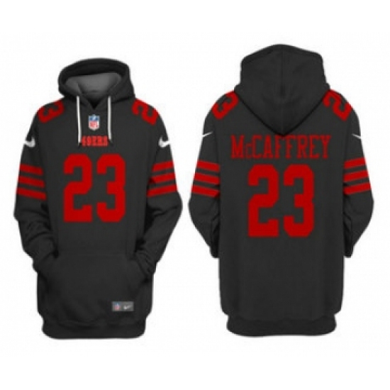 Men's San Francisco 49ers #23 Christian McCaffrey Black Alternate Pullover Hoodie - Ujersey