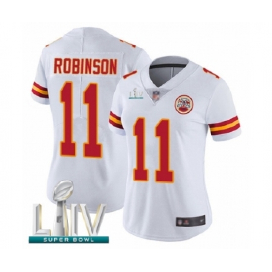 Women's Kansas City Chiefs #11 Demarcus Robinson White Vapor Untouchable Limited Player Super Bowl LIV Bound Football Jersey - Ujersey