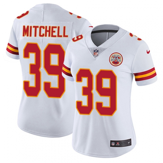 Women's Nike Kansas City Chiefs #39 Terrance Mitchell White Vapor Untouchable Limited Player NFL Jersey - Ujersey