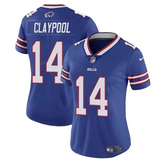Women's Buffalo Bills #14 Chase Claypool Blue Vapor Football Stitched Jersey(Run Small) - Ujersey