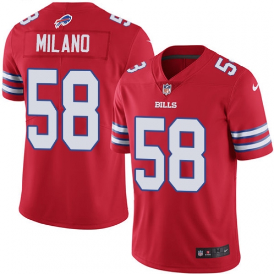 Youth Nike Buffalo Bills #58 Matt Milano Limited Red Rush Vapor Untouchable NFL Jersey - Ujersey